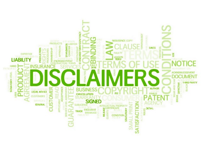 Disclaimers 640